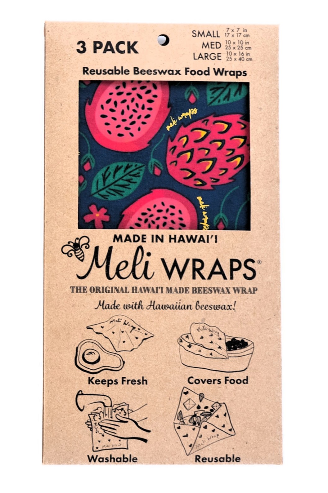 匿名配送　ハワイ Meli wraps(ミール ラップ)セット Meli Wraps - 3 pack Assorted - Rare Hawaiian